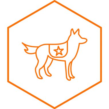 köpek simgesi vektör illüstrasyonu