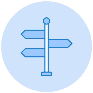 Yön ok simgesi, vektör illüstrasyonu