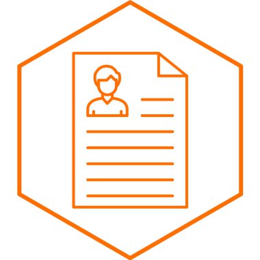 Basit Cv simgesi, vektör illüstrasyonu