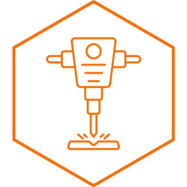 Bir matkap simgesinin vektör illüstrasyonu