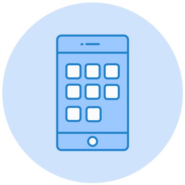 Cep telefonu. Web simgesi basit illüstrasyon