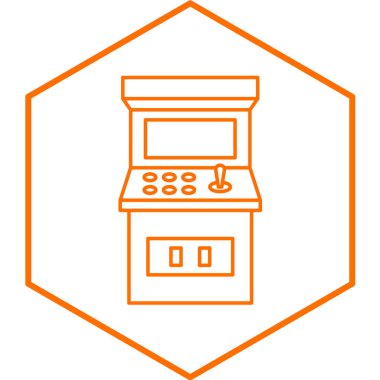 Turuncu çizgili alışveriş arabası simgesi beyaz arkaplanda izole edilmiş. vektör illüstrasyonu