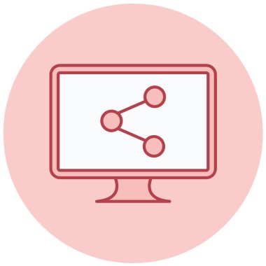 Bilgisayar. Web simgesi basit illüstrasyon