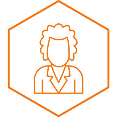 Bilim adamı simgesinin vektör çizimi