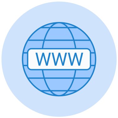 küresel web simgesi, vektör çizim