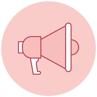 Megafon. Web simgesi basit illüstrasyon