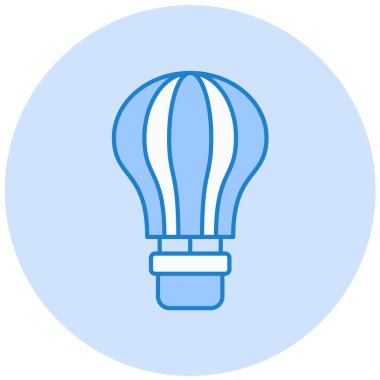 sıcak hava balonu simgesi, vektör illüstrasyonu