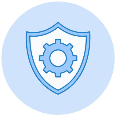 Kalkan. Web simgesi basit illüstrasyon