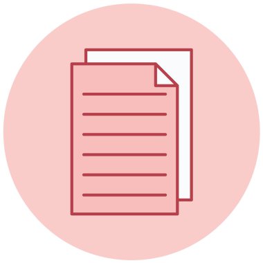 Belge. Web simgesi basit illüstrasyon