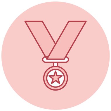 Madalya. Web simgesi basit illüstrasyon