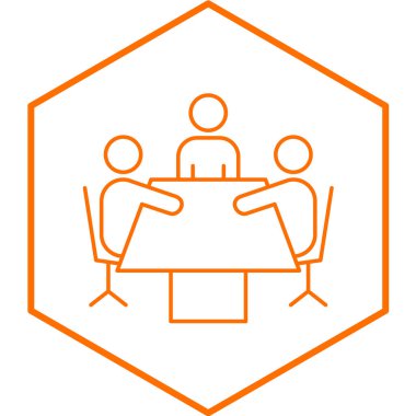 İş dünyası takım simgesinin vektör illüstrasyonu