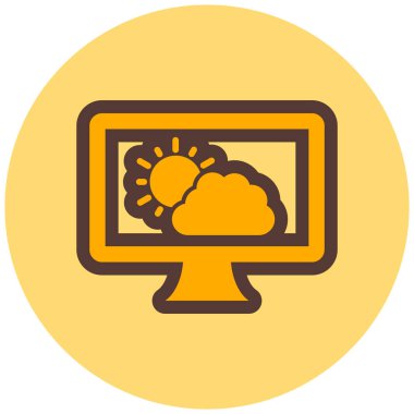 Bilgisayar ekranı. Web simgesi