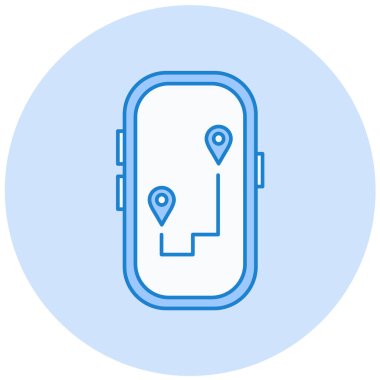 GPS, konum, rota, navigasyon, güvenlik, düzenlenebilir vektör simgesi