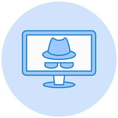 Bilgisayar. Web simgesi basit illüstrasyon