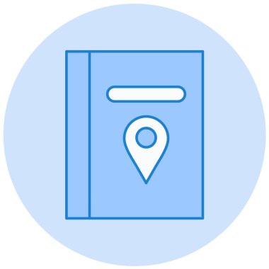 Harita. Web simgesi basit illüstrasyon