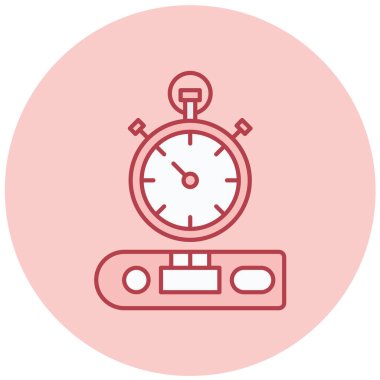 Kronometre simgesi, vektör illüstrasyonu