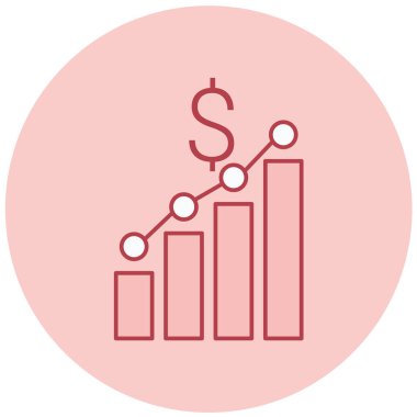 iş grafiği simgesi, vektör illüstrasyonu