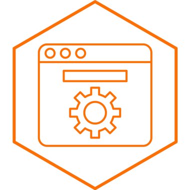 Tarayıcı için web simgesi. vektör illüstrasyonu