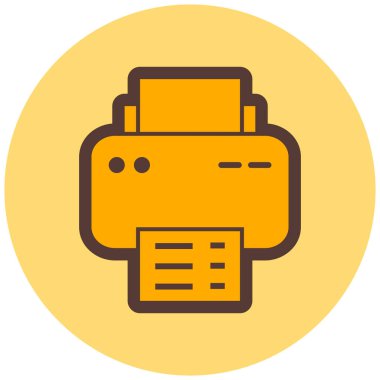 Yazıcı. Web simgesi basit illüstrasyon