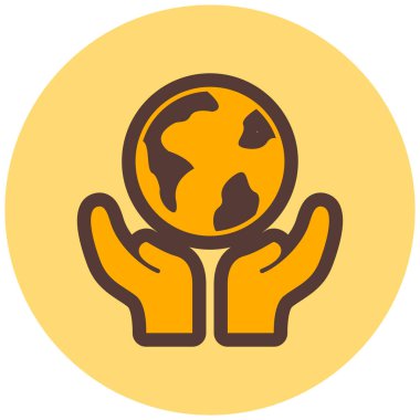 Toprak. Web simgesi basit illüstrasyon