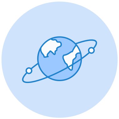 Gezegen. Web simgesi vektör illüstrasyonu