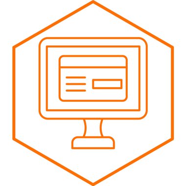 Çevrimiçi Ödeme simgesi. vektör illüstrasyonu