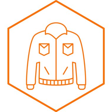 Çizgi ceket ikonu. vektör illüstrasyonu