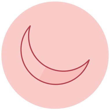 Ay. Web simgesi basit illüstrasyon