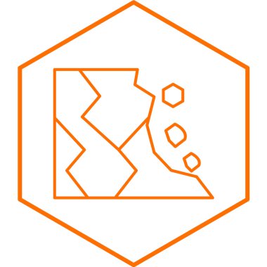 Uçurum simgesinin vektör illüstrasyonu