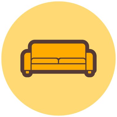 Kanepe. Web simgesi basit illüstrasyon