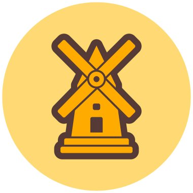 Yel değirmeni Web simgesi basit illüstrasyon