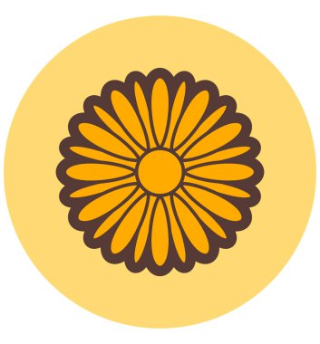 Ayçiçeği. Web simgesi basit illüstrasyon