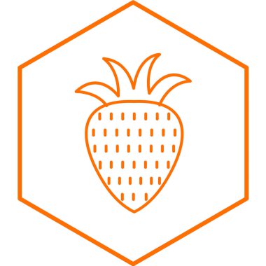 Moda biçimi izole edilmiş arka planda çilek simgesi