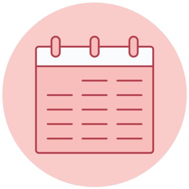 Takvim. Web simgesi basit illüstrasyon