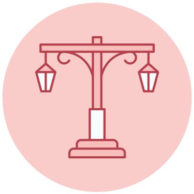 Sokak lambası. Web simgesi basit illüstrasyon