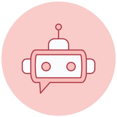 robot. Web simgesi basit illüstrasyon