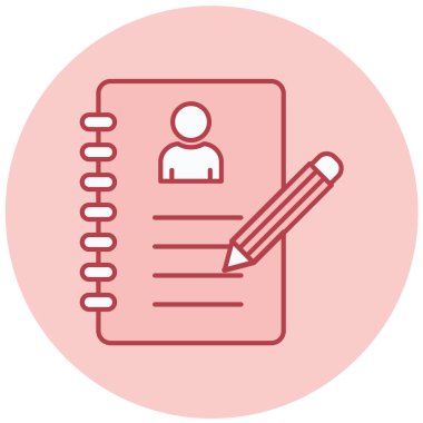 Vektör belge. Basit düz simge