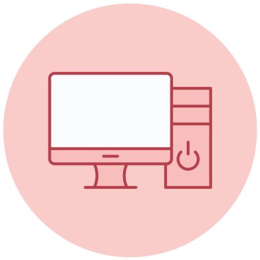 Bilgisayar. Web simgesi basit illüstrasyon