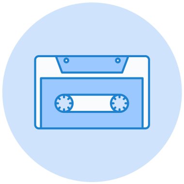 Kaset. Web simgesi basit illüstrasyon