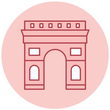 Bir bina simgesinin vektör illüstrasyonu