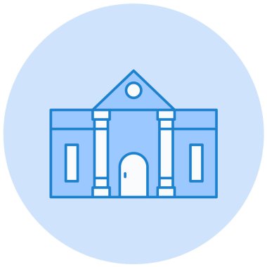 Üniversite. Web simgesi basit illüstrasyon