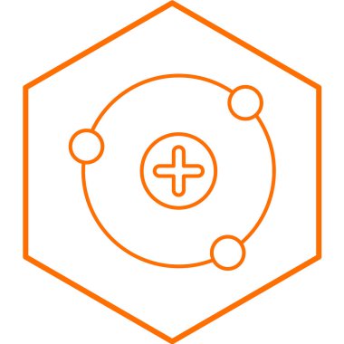 proton simgesi, basit tasarım vektör çizimi