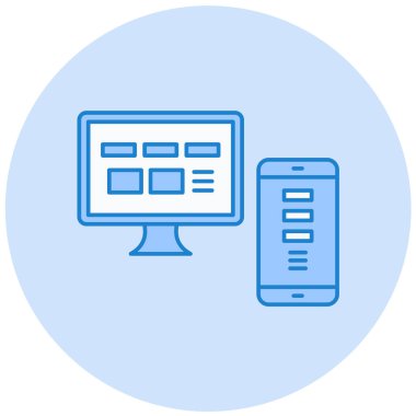 İnternet sitesi. Web simgesi basit illüstrasyon