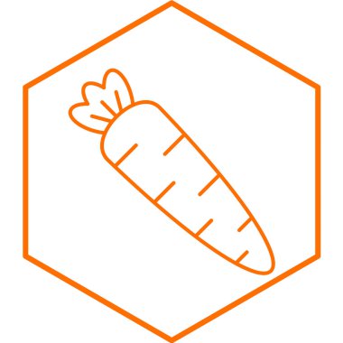 Havuç ikonu. vektör illüstrasyonu