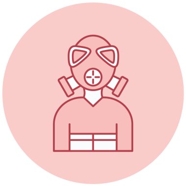 Maskeli bir adamın vektör çizimi