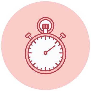 Kronometre simgesi, vektör illüstrasyonu