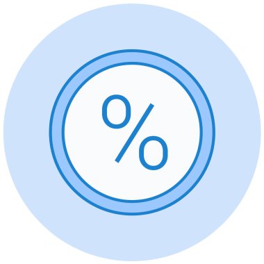 yüzde simgesi vektör illüstrasyonu