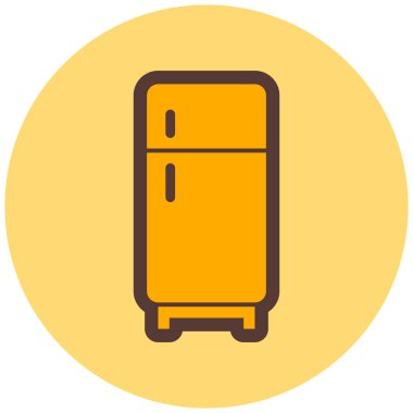 buzdolabı simgesi, vektör illüstrasyonu basit tasarım