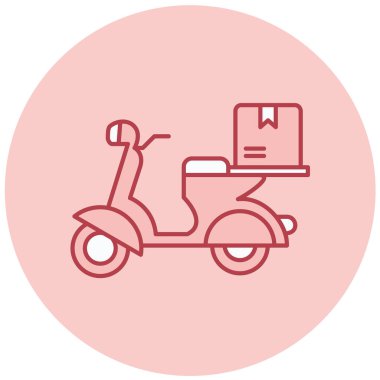 Bisiklet teslimatı. Basit resimleme