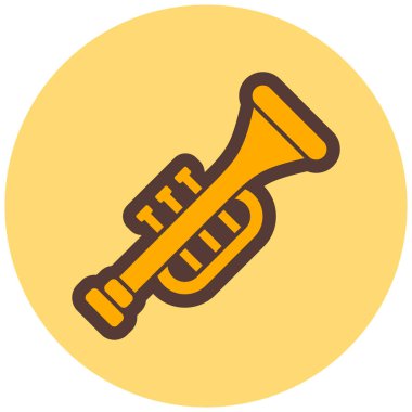 Trompet. Web simgesi basit tasarım